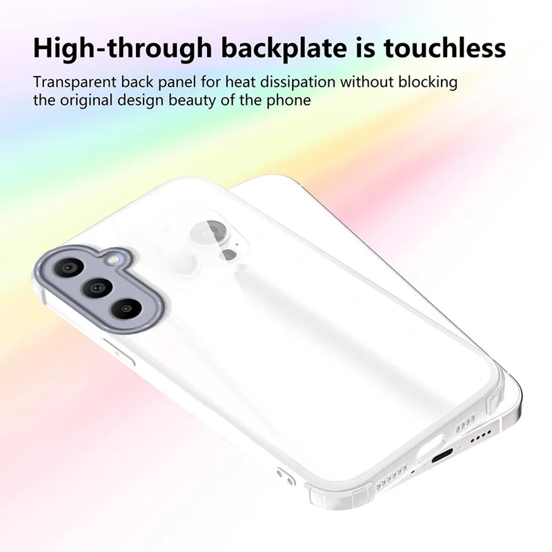 For Samsung Galaxy A05s 4G Case Reinforced Corner Shockproof TPU + Acrylic Phone Cover - White