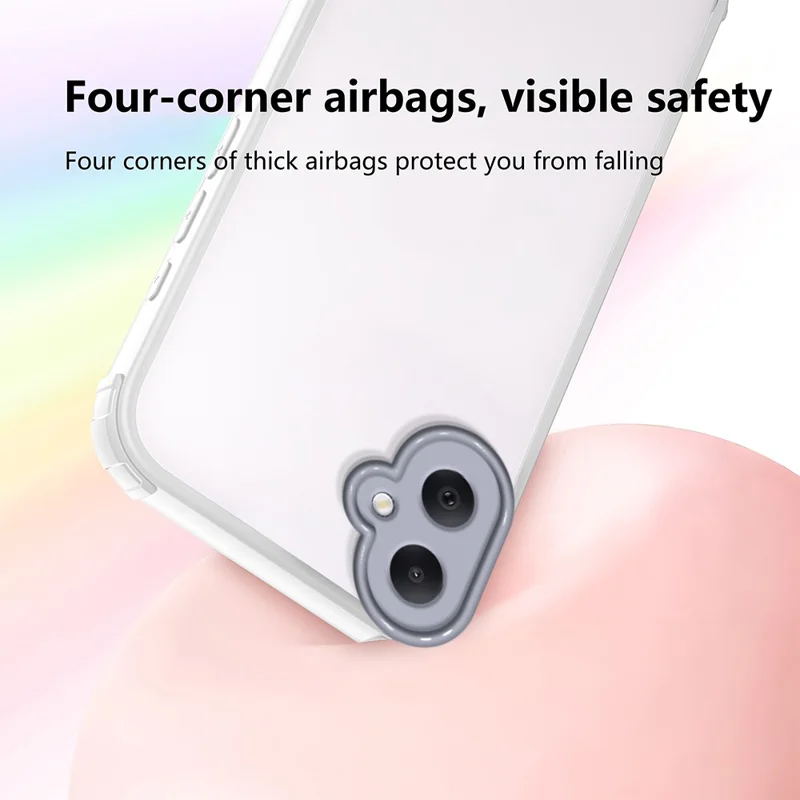 For Samsung Galaxy A06 4G Case Reinforced Corner Shockproof TPU + Acrylic Phone Cover - White