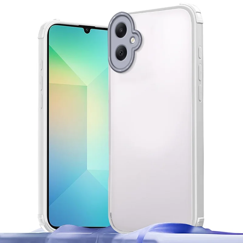 For Samsung Galaxy A06 5G Case Reinforced Corner Shockproof TPU + Acrylic Phone Cover - White