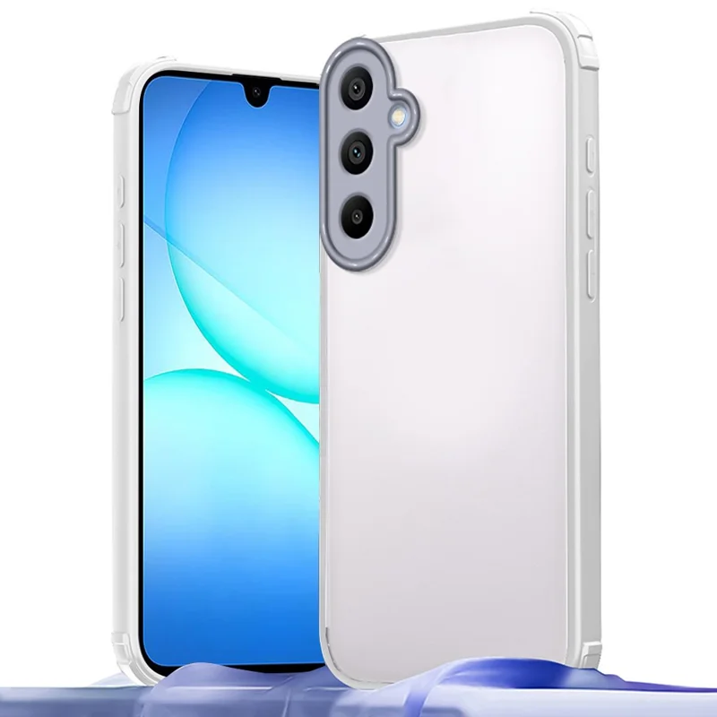 For Samsung Galaxy A17 4G / 5G Case Reinforced Corner Shockproof TPU + Acrylic Phone Cover - White