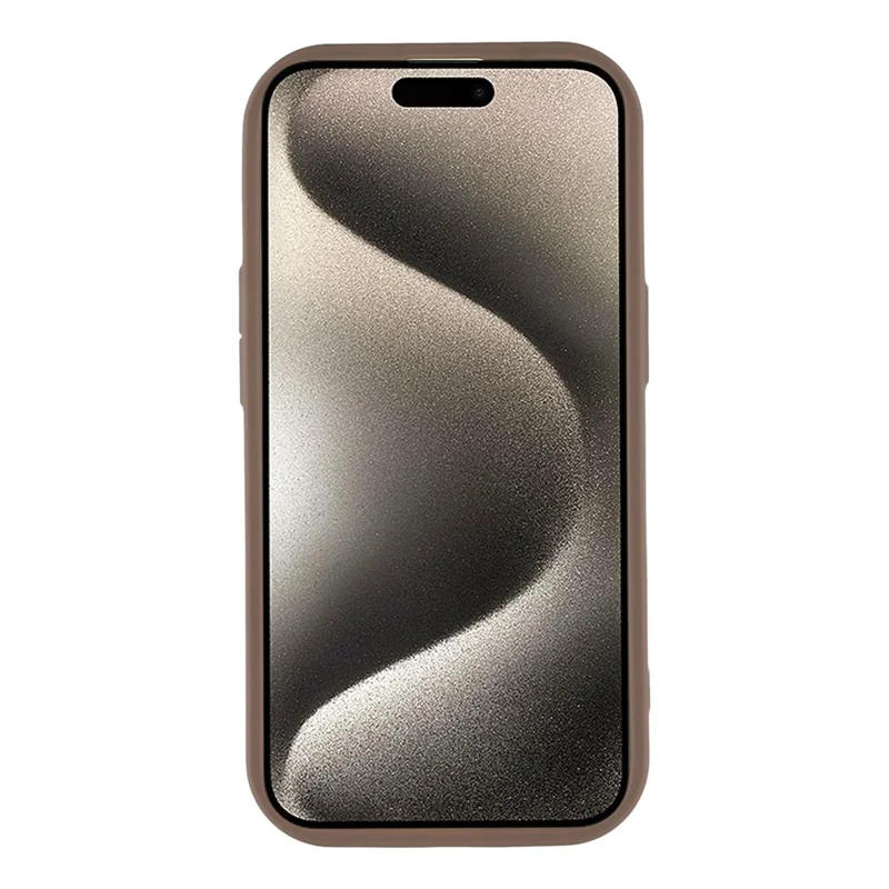 For iPhone 15 Plus Case Aesthetic Pattern Print TPU Shockproof Phone Cover - Big Bow / Brown