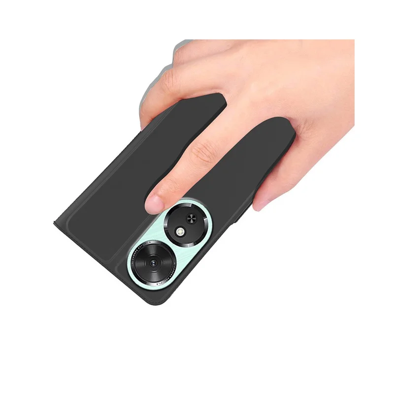 For Honor Play10C 5G Case Shockproof TPU Inner Shell Leather Phone Cover Card Slot - Black