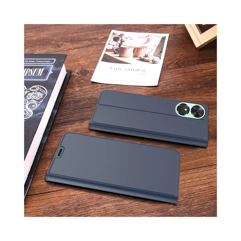 For Honor Play10C 5G Case Shockproof TPU Inner Shell Leather Phone Cover Card Slot - Blue