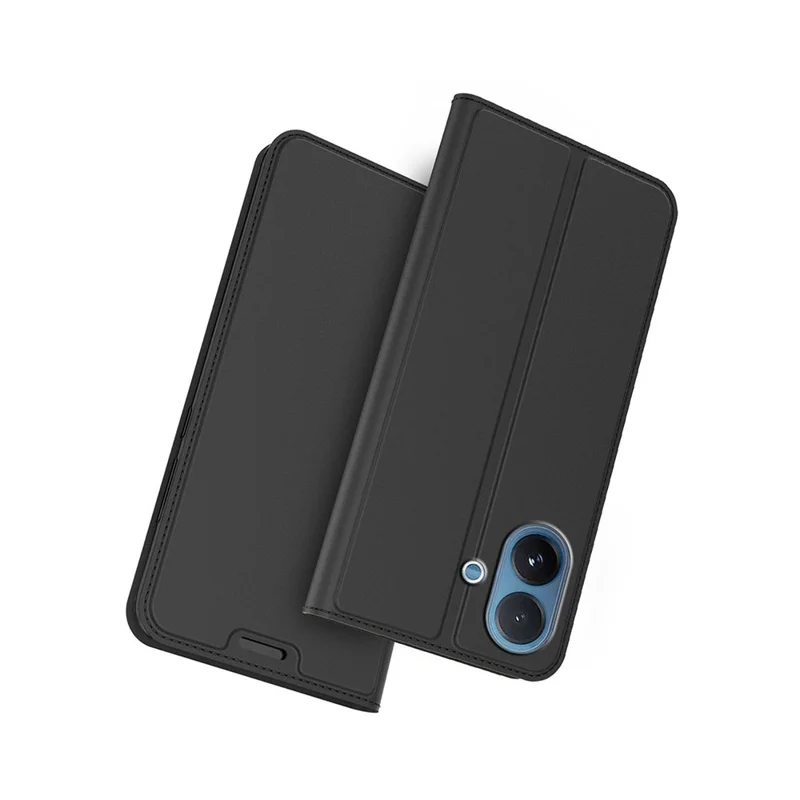 For vivo V60 Lite 5G Case PU Leather Phone Cover with Card Holder Stand - Black