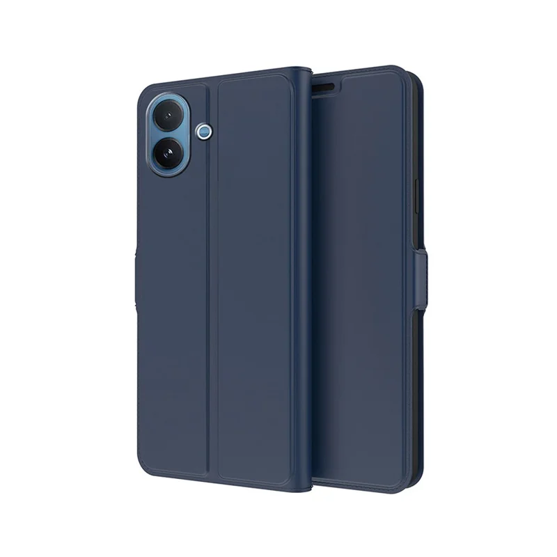 For vivo V60 Lite 5G Case Shockproof TPU Inner Shell Leather Phone Cover Card Slot - Blue