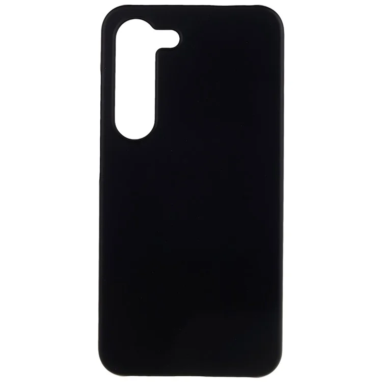 Для Samsung Galaxy S23 Hard Plastic Rubberized Glossy Phone Case Back Protector Cellphone Cover - Black