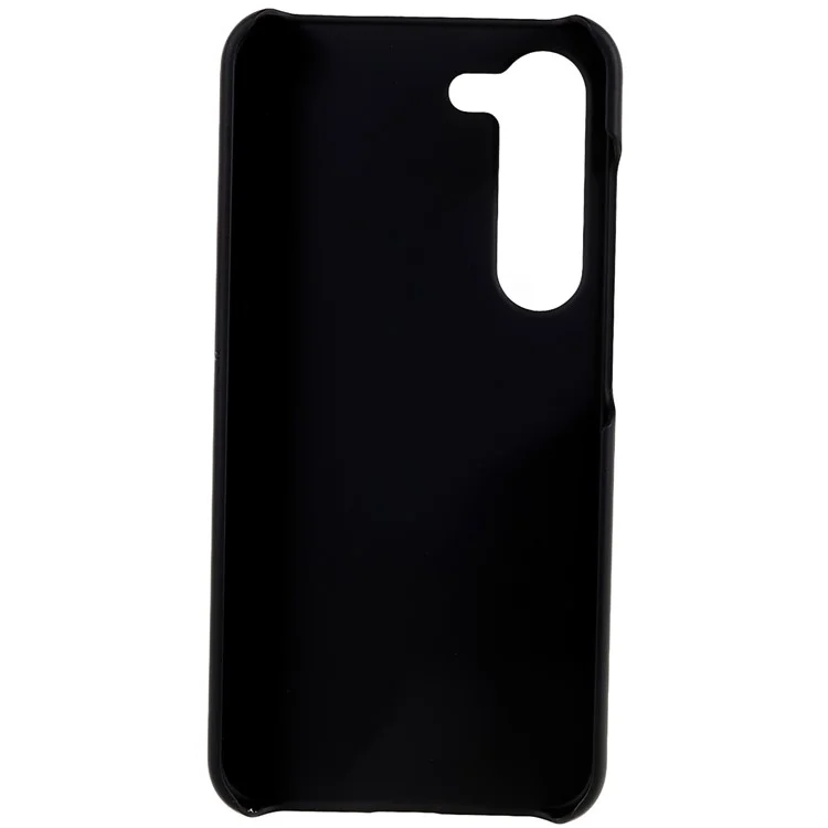 Для Samsung Galaxy S23 Hard Plastic Rubberized Glossy Phone Case Back Protector Cellphone Cover - Black