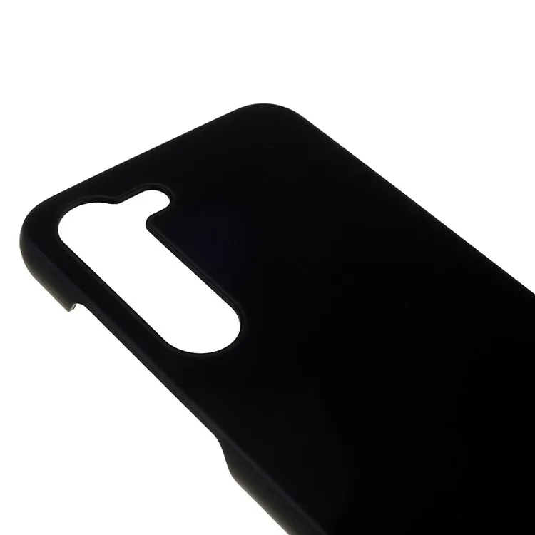 Для Samsung Galaxy S23 Hard Plastic Rubberized Glossy Phone Case Back Protector Cellphone Cover - Black