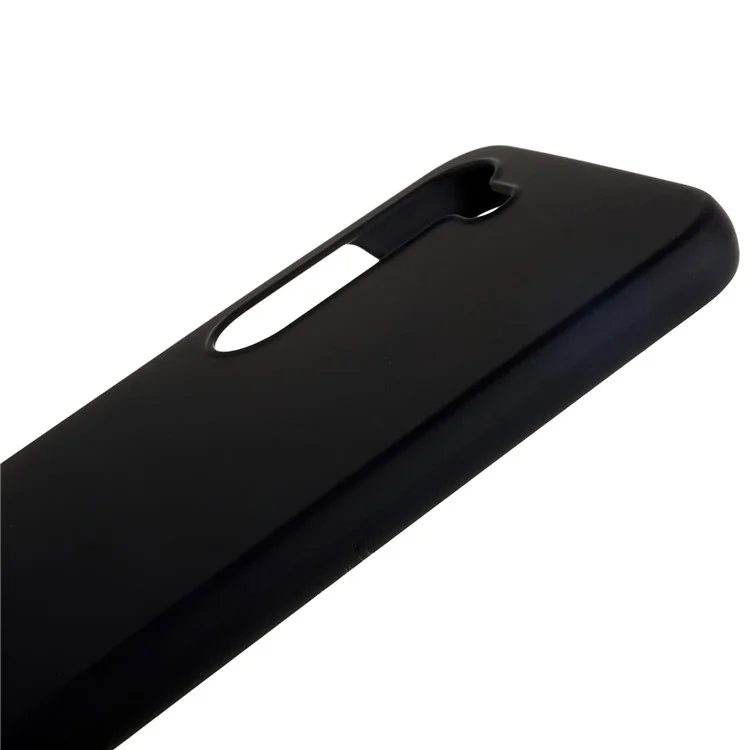 Для Samsung Galaxy S23 Hard Plastic Rubberized Glossy Phone Case Back Protector Cellphone Cover - Black