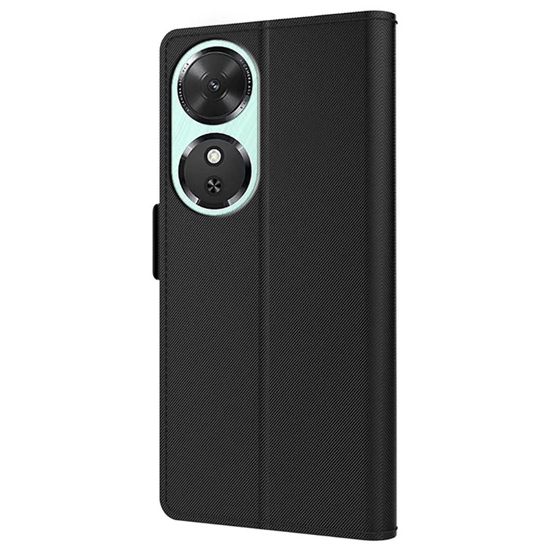 For Honor Play10C 5G Case Stand PU Leather Phone Cover Card Holder Mirror - Black