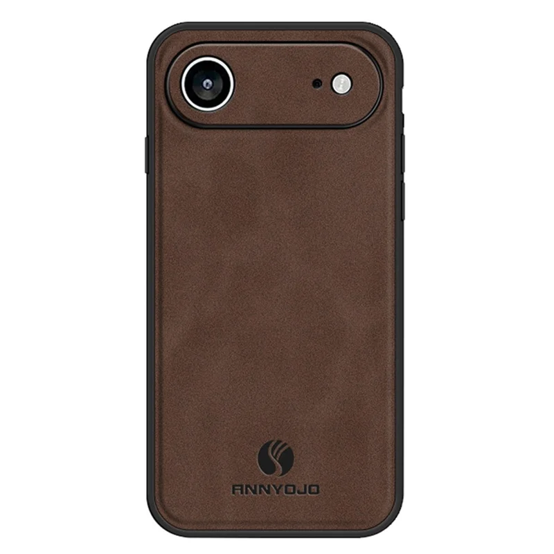 ANNYOJO Pour Étui iPhone Air Coque de protection en cuir PU + PC + TPU anti-chute - Café