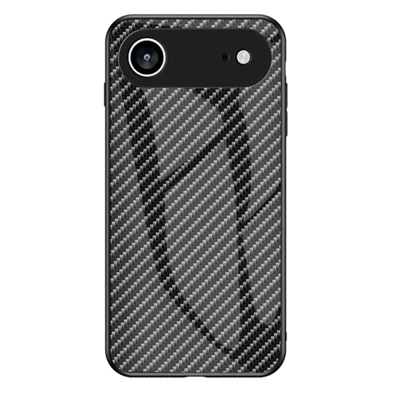For iPhone Air Case Tempered Glass Shockproof Phone Cover - Black Fiber