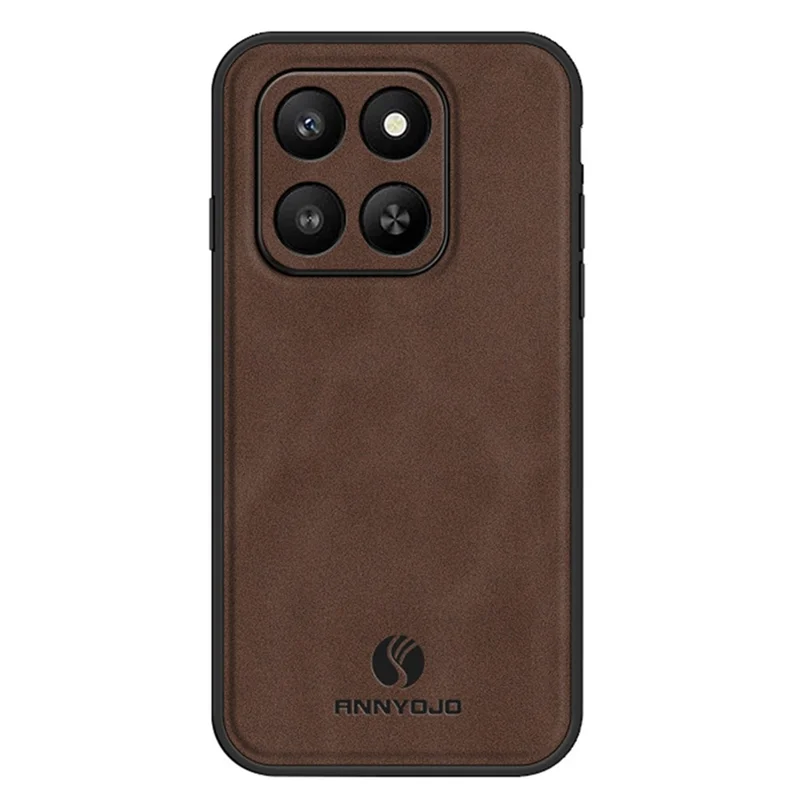 ANNYOJO hoesje voor Honor 400 Smart 5G / 400 Smart 4G / X7d 4G PU leer + PC + TPU antival telefoon achterklep - Koffie