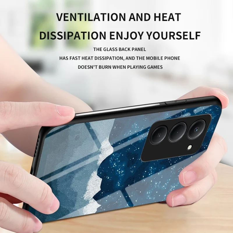 For Xiaomi Redmi 15 5G (Global) (169mm) Case Starry Sky Pattern Tempered Glass Phone Cover - Starry Crescent Moon