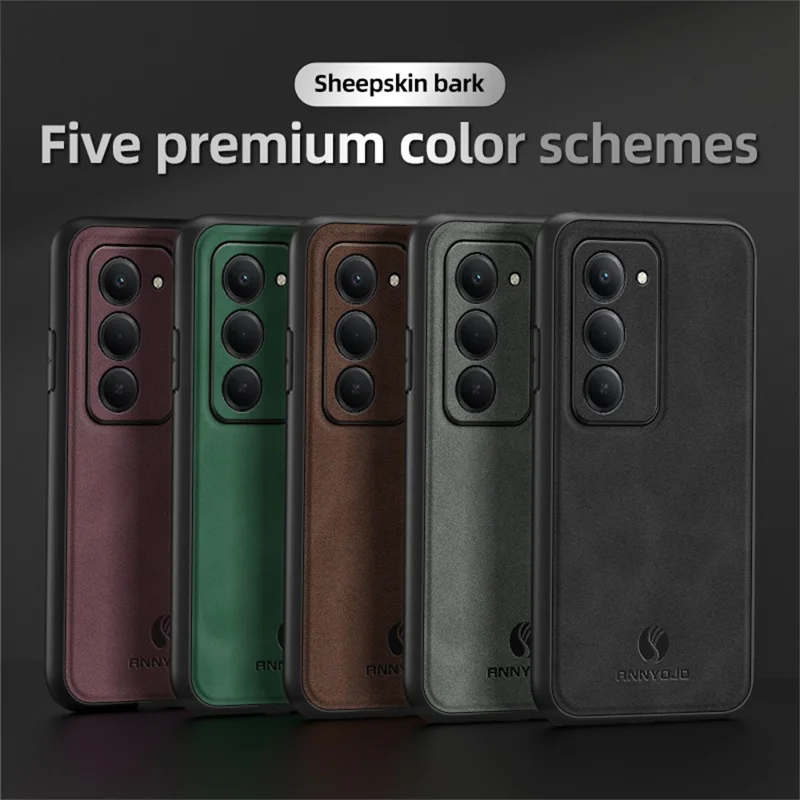 ANNYOJO til Xiaomi Redmi 15 4G (EU) (171 mm) hylster i PU-læder + PC + TPU mod fald bagside - Kaffe