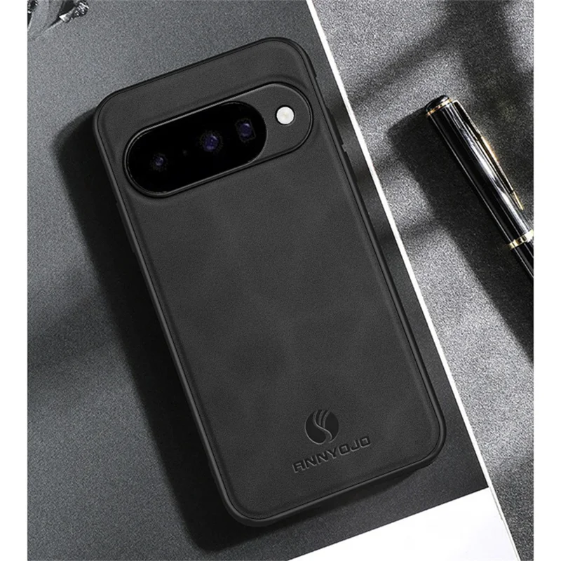 ANNYOJO For Google Pixel 10 Case PU Leather + PC + TPU Anti Drop Phone Back Cover - Coffee