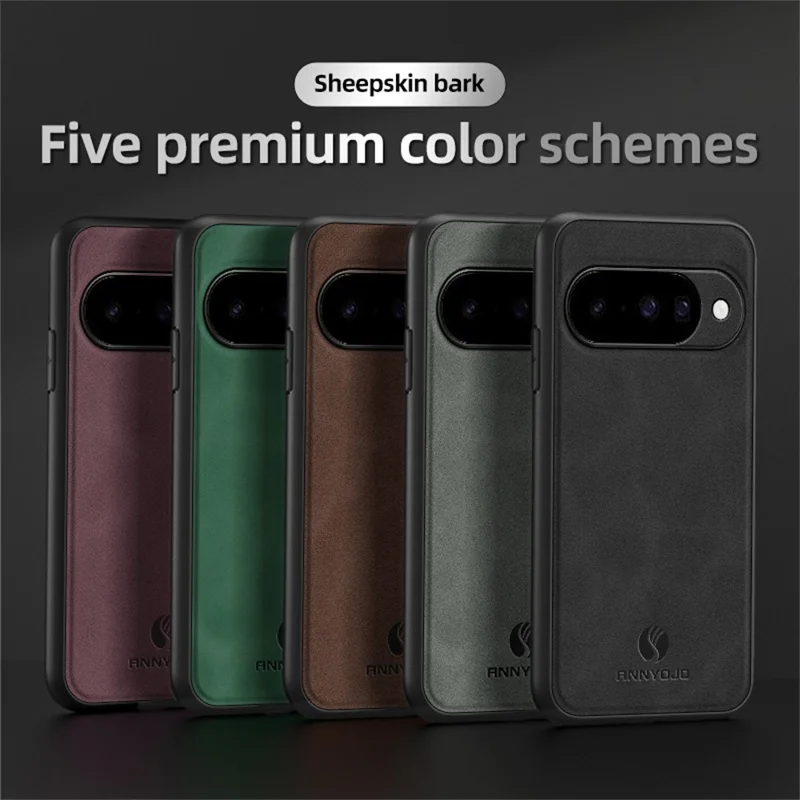 ANNYOJO For Google Pixel 10 Case PU Leather + PC + TPU Anti Drop Phone Back Cover - Coffee