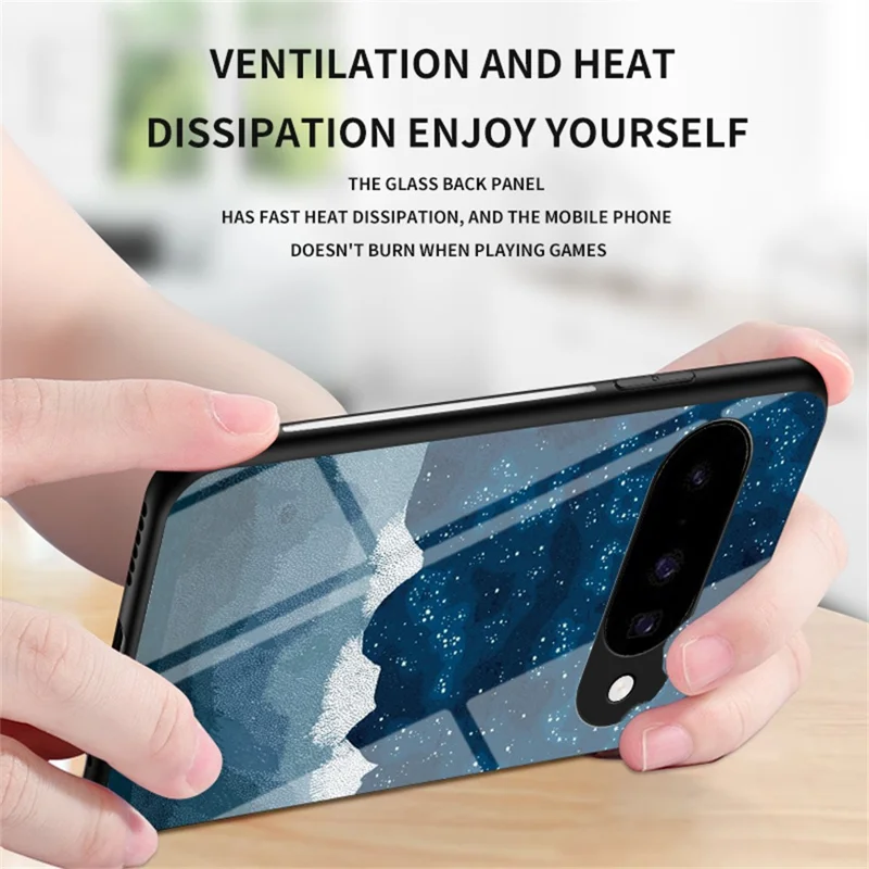 For Google Pixel 10 Case Starry Sky Pattern Tempered Glass Phone Cover - Color Starry Sky
