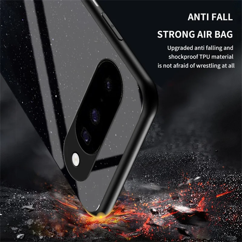 For Google Pixel 10 Case Starry Sky Pattern Tempered Glass Phone Cover - Color Starry Sky