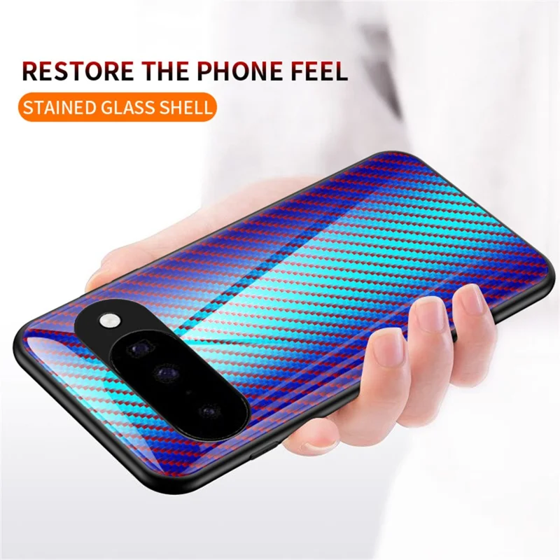 For Google Pixel 10 Case Tempered Glass Shockproof Phone Cover - Colorful Fiber