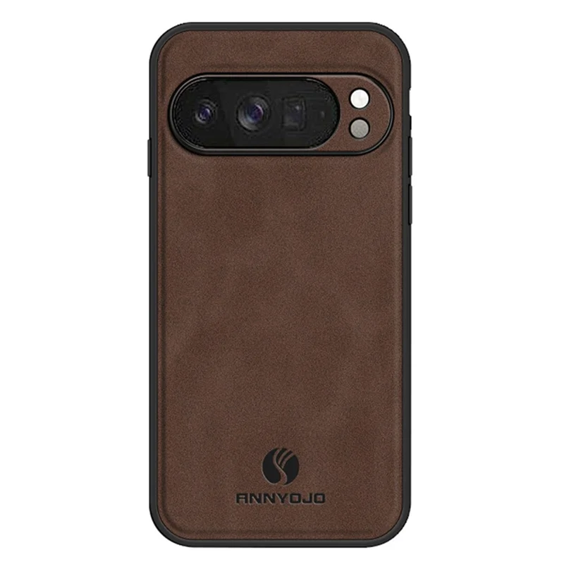 ANNYOJO For Google Pixel 10 Pro Case PU Leather + PC + TPU Anti Drop Phone Back Cover - Coffee