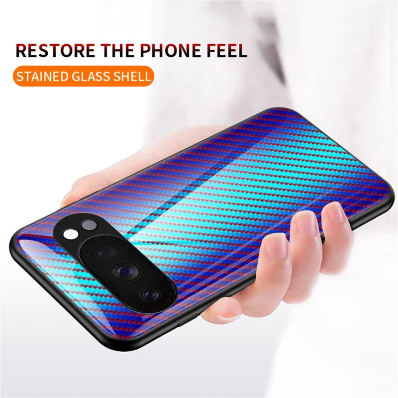 For Google Pixel 10 Pro Case Tempered Glass Shockproof Phone Cover - Golden Fiber