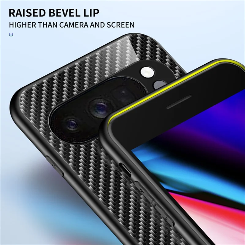 For Google Pixel 10 Pro Case Tempered Glass Shockproof Phone Cover - Golden Fiber