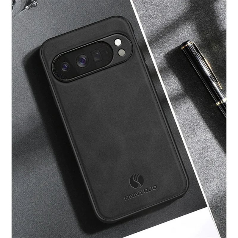ANNYOJO For Google Pixel 10 Pro XL Case PU Leather + PC + TPU Anti Drop Phone Back Cover - Coffee