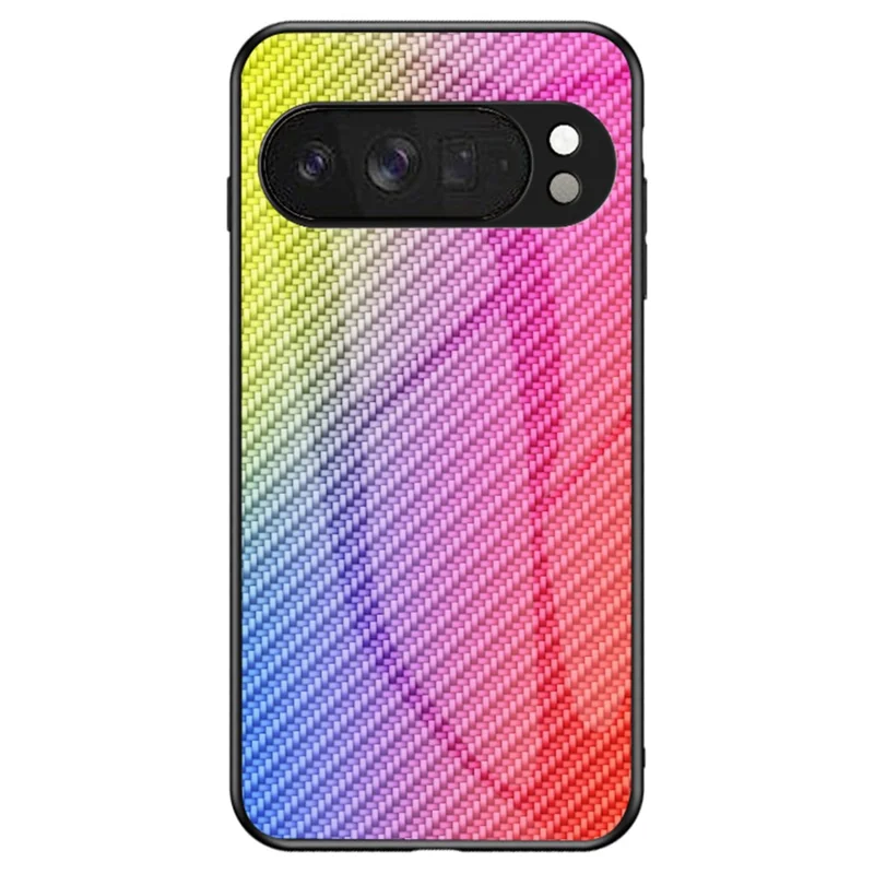 For Google Pixel 10 Pro XL Case Tempered Glass Shockproof Phone Cover - Colorful Fiber