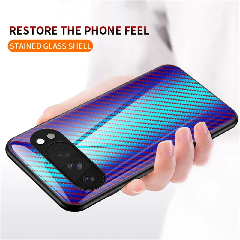For Google Pixel 10 Pro XL Case Tempered Glass Shockproof Phone Cover - Colorful Fiber