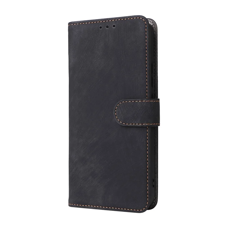 For Realme 15T 5G Case Wallet RFID Blocking PU Leather Phone Cover Stand with Strap - Black