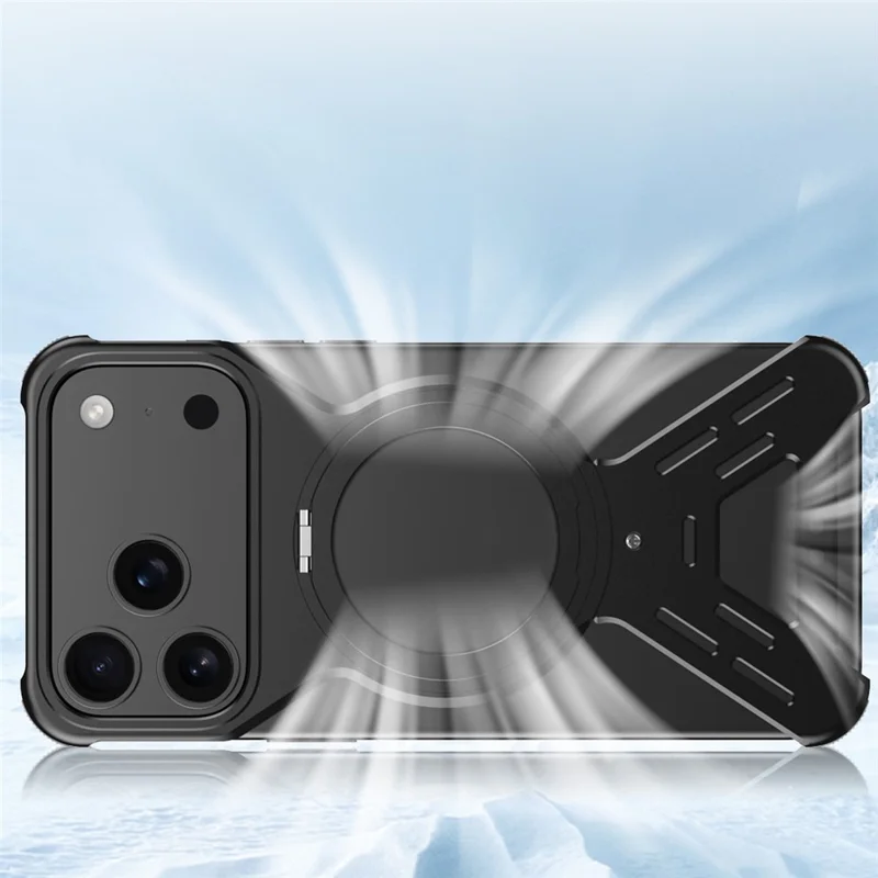 For iPhone 17 Pro Bumper Case Compatible with MagSafe Rotating Kickstand Metal Phone Cover - Orange