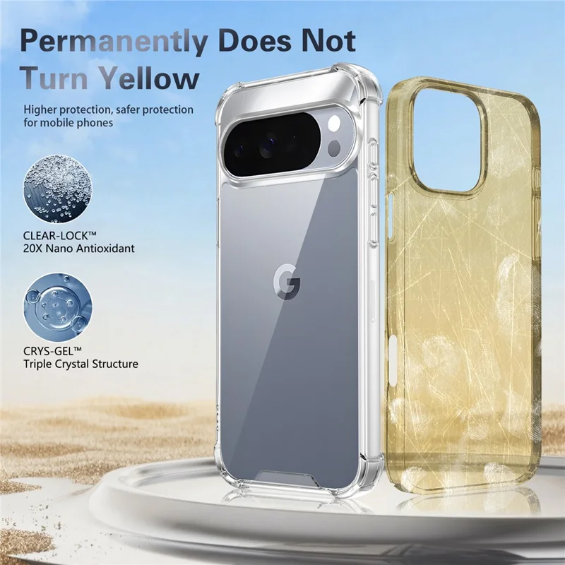For Google Pixel 10 Pro XL Case TPU PC Transparent Phone Cover with Airbag Corner Protection