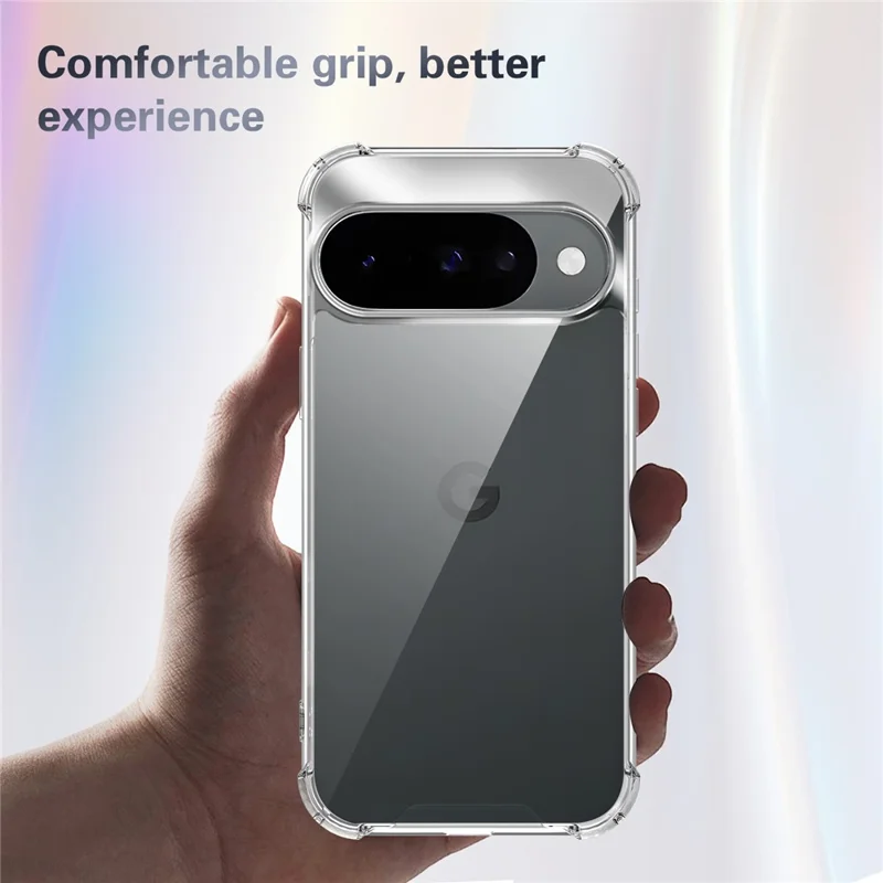 Capa Transparente para Google Pixel 10 Pro / 10 / 9 Pro / 9 Cobertura de Telefone de PC TPU com Proteção de Canto de Airbag