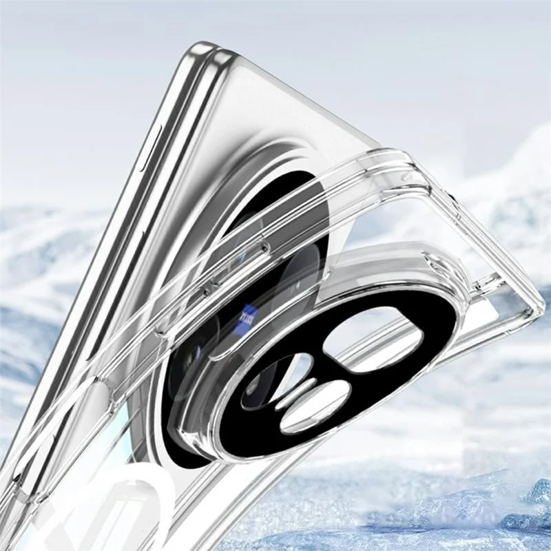 GKK For Honor Magic V5 5G Magnetic Case Hinge Protection Clear TPU Phone Cover - Transparent