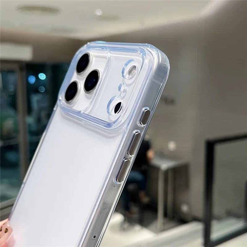 For iPhone 17 Pro Max Clear Case Shockproof PC + TPU Matte Phone Cover