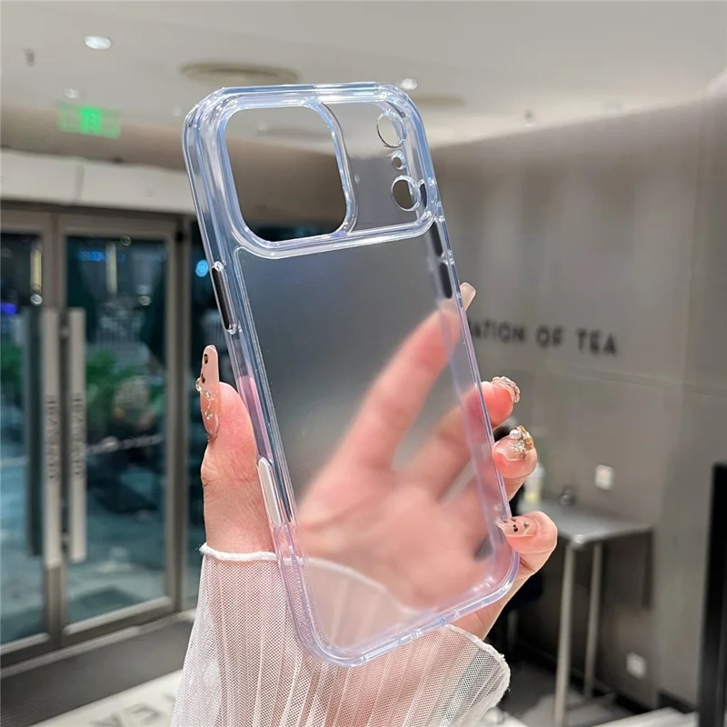 For iPhone 17 Pro Max Clear Case Shockproof PC + TPU Matte Phone Cover