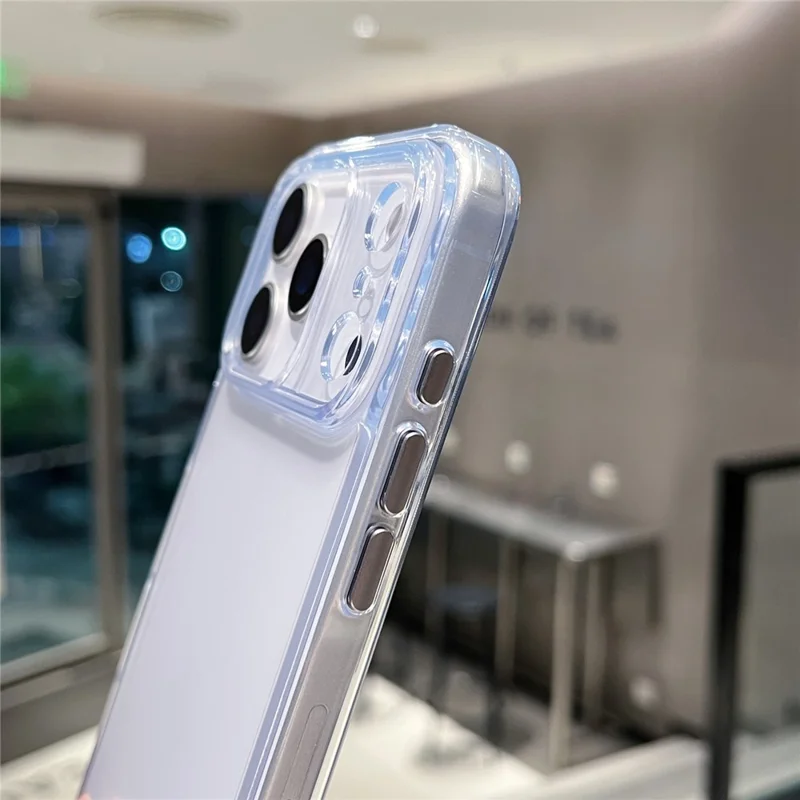 For iPhone 17 Pro Clear Case Shockproof PC + TPU Matte Phone Cover