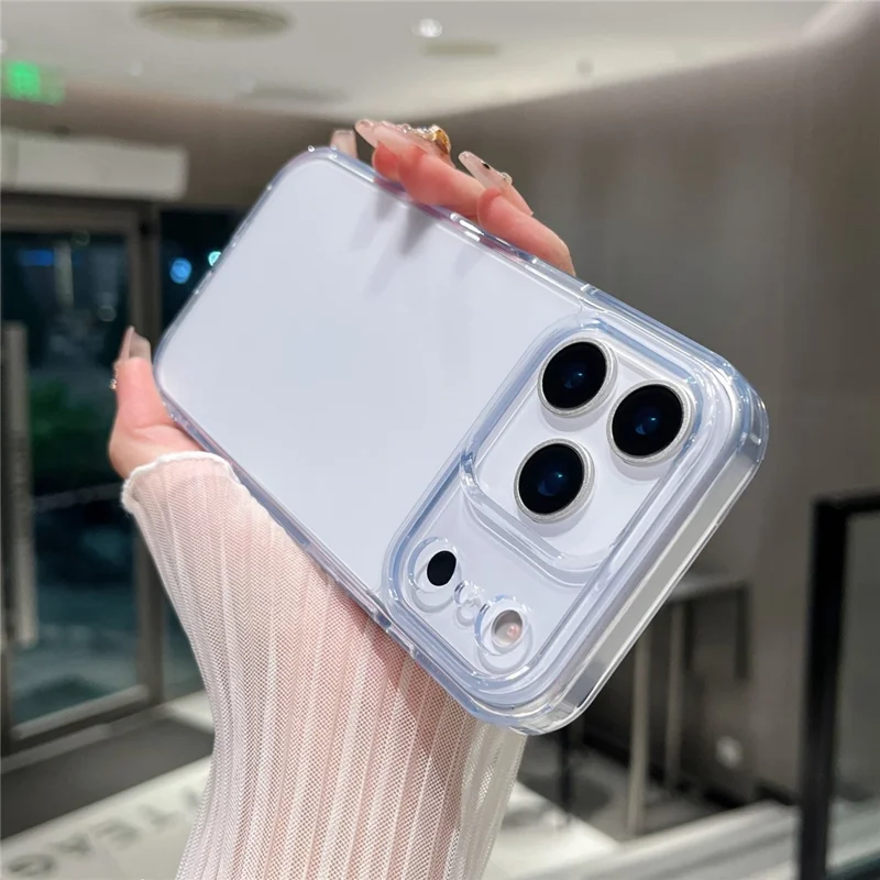 For iPhone 17 Pro Clear Case Shockproof PC + TPU Matte Phone Cover