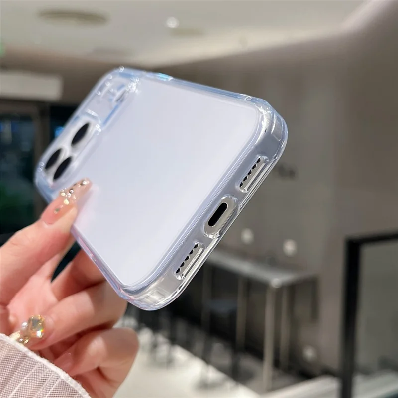 For iPhone 17 Pro Clear Case Shockproof PC + TPU Matte Phone Cover