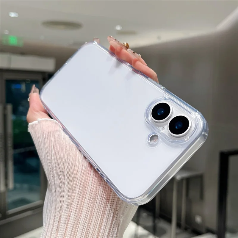 For iPhone 17 Clear Case Shockproof PC + TPU Matte Phone Cover