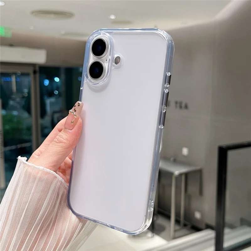 For iPhone 17 Clear Case Shockproof PC + TPU Matte Phone Cover