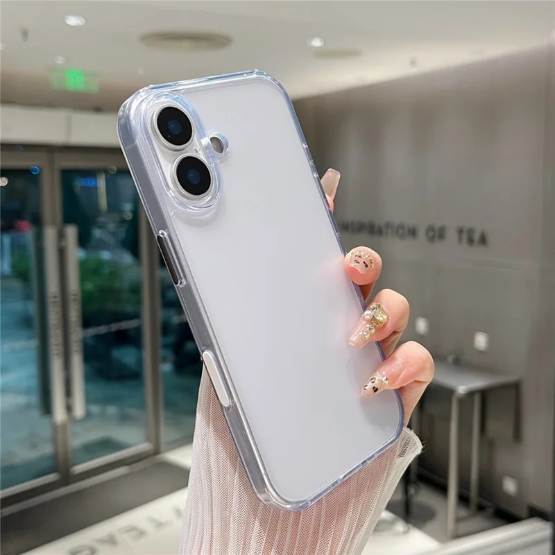 For iPhone 17 Clear Case Shockproof PC + TPU Matte Phone Cover