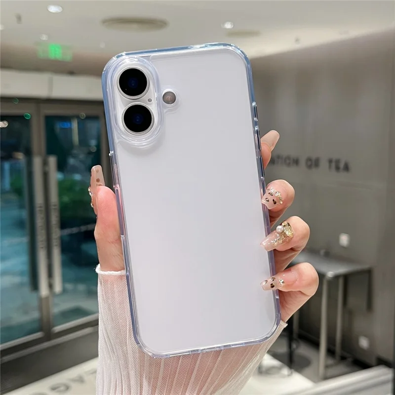 For iPhone 17 Clear Case Shockproof PC + TPU Matte Phone Cover