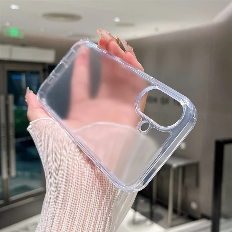 For iPhone 17 Clear Case Shockproof PC + TPU Matte Phone Cover