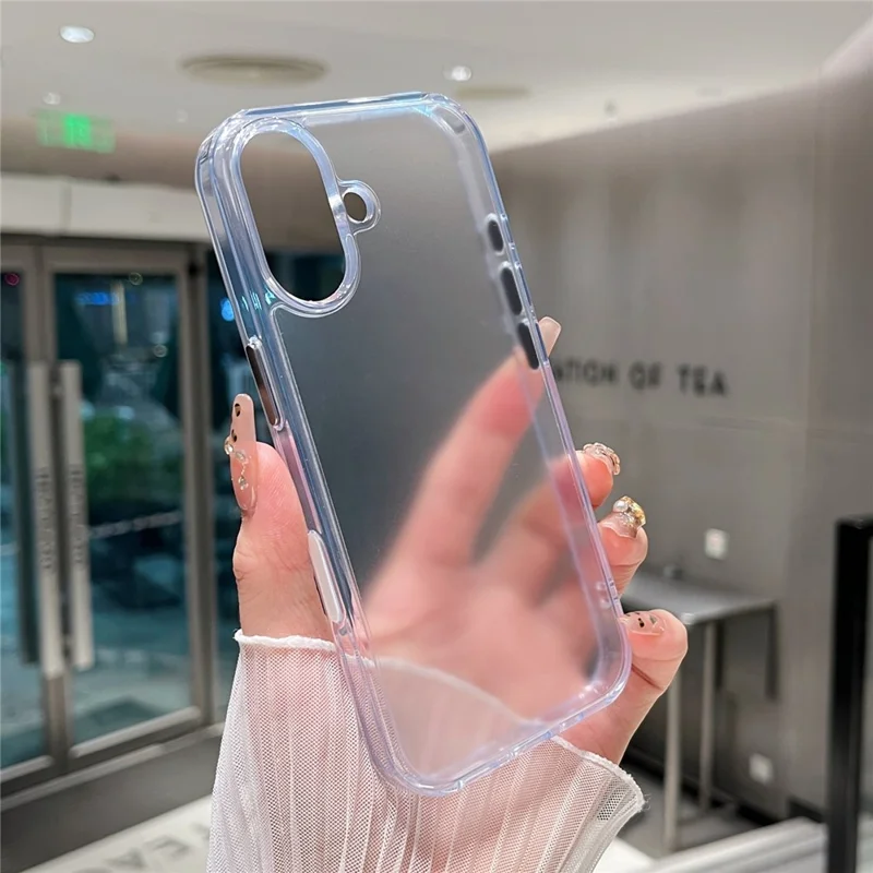 For iPhone 17 Clear Case Shockproof PC + TPU Matte Phone Cover