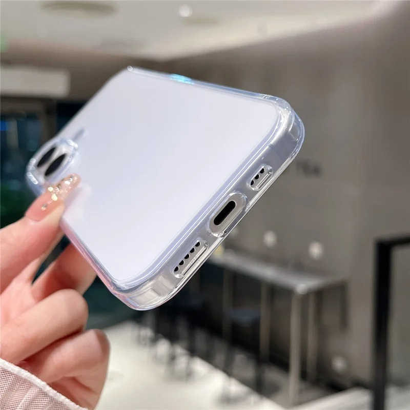 For iPhone 17 Clear Case Shockproof PC + TPU Matte Phone Cover
