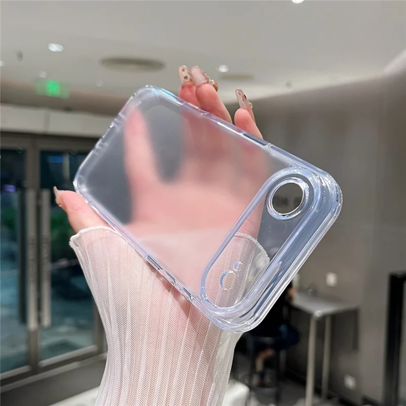For iPhone Air Clear Case Shockproof PC + TPU Matte Phone Cover