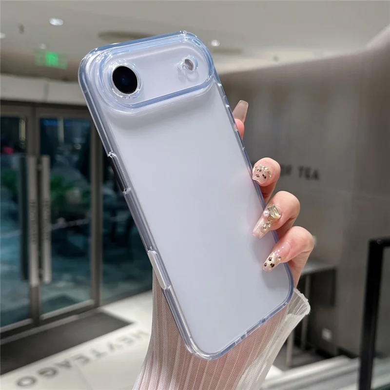 For iPhone Air Clear Case Shockproof PC + TPU Matte Phone Cover