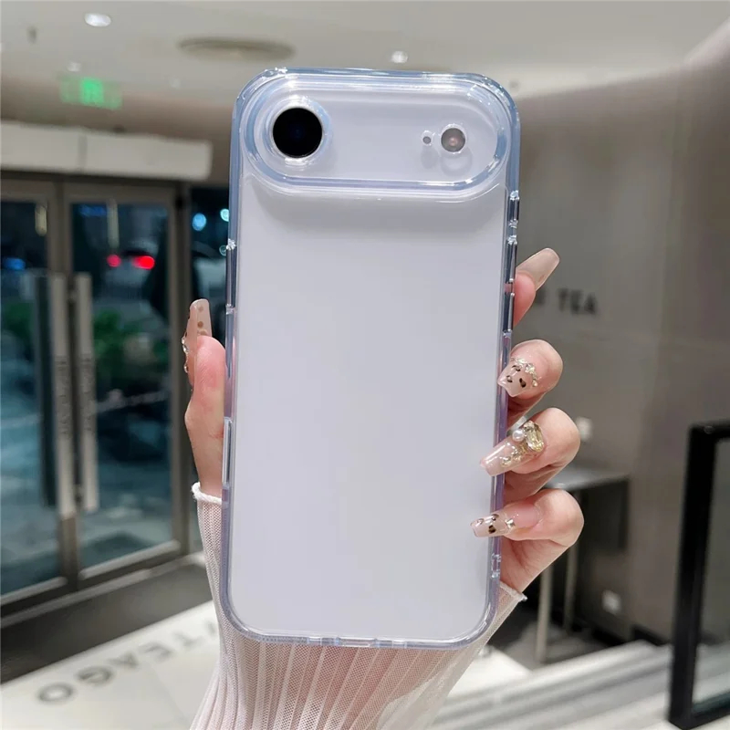 For iPhone Air Clear Case Shockproof PC + TPU Matte Phone Cover